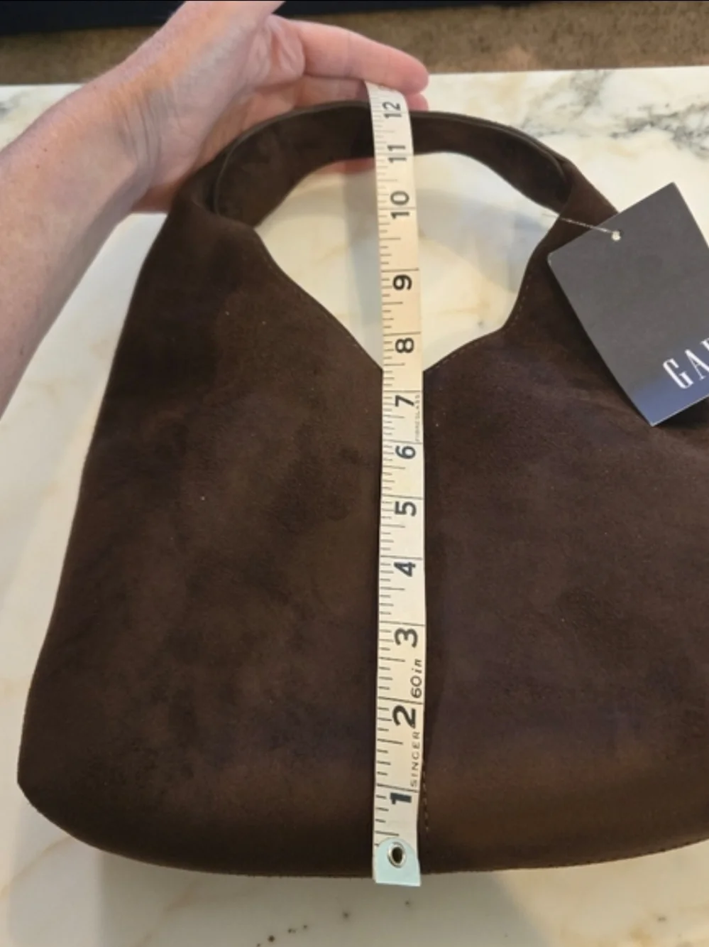 Gap Mini Faux-Suede Handbag chocolate cake - Picture 6 of 8